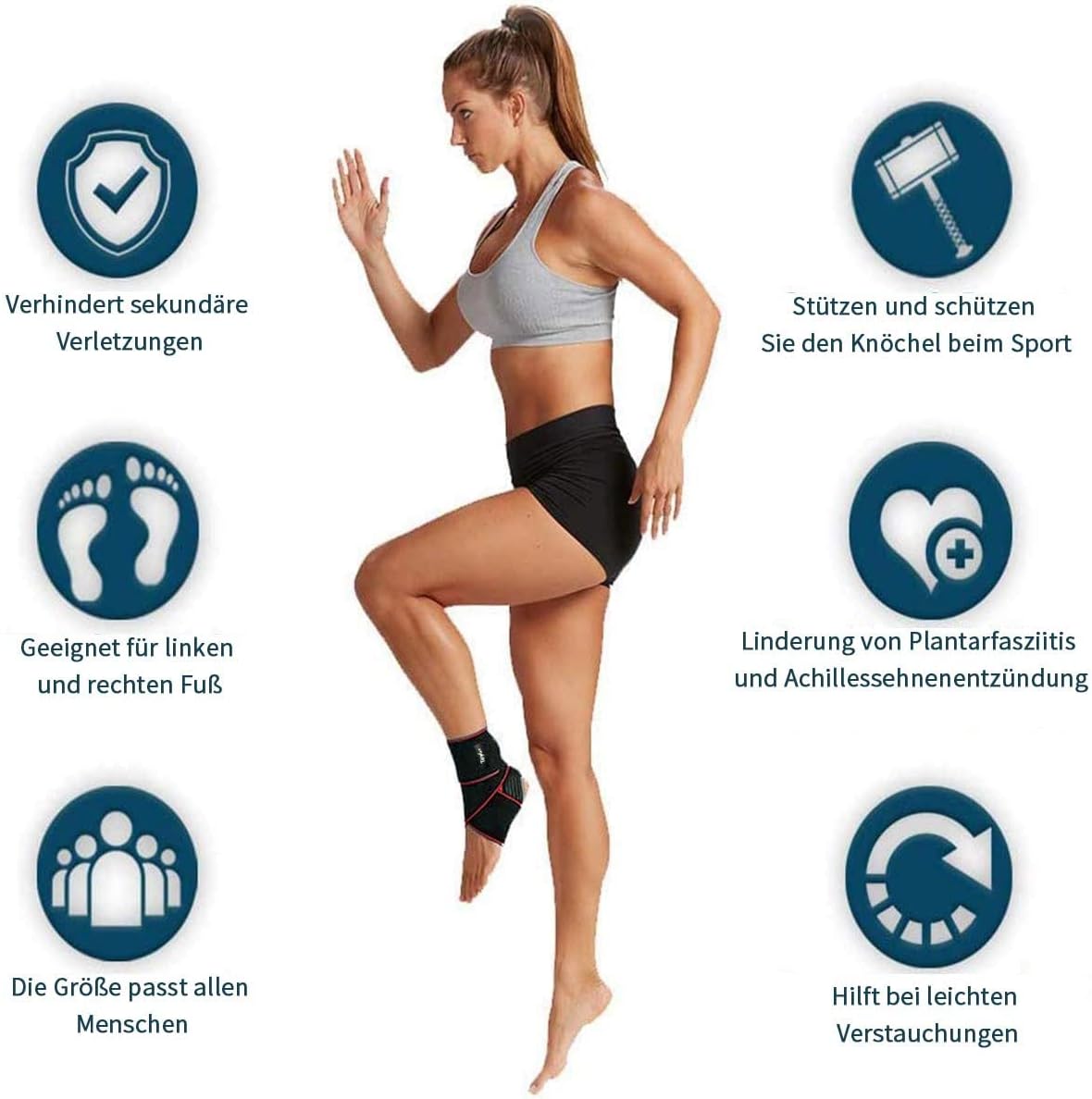 Detalle de Teylam Sprunggelenkbandage für Fußball, 0,1 cm