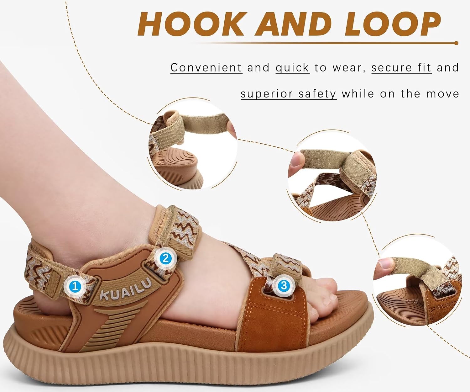Thumbnail 4 de KuaiLu Women's Orthopedic Walking Sandals with Arch Support