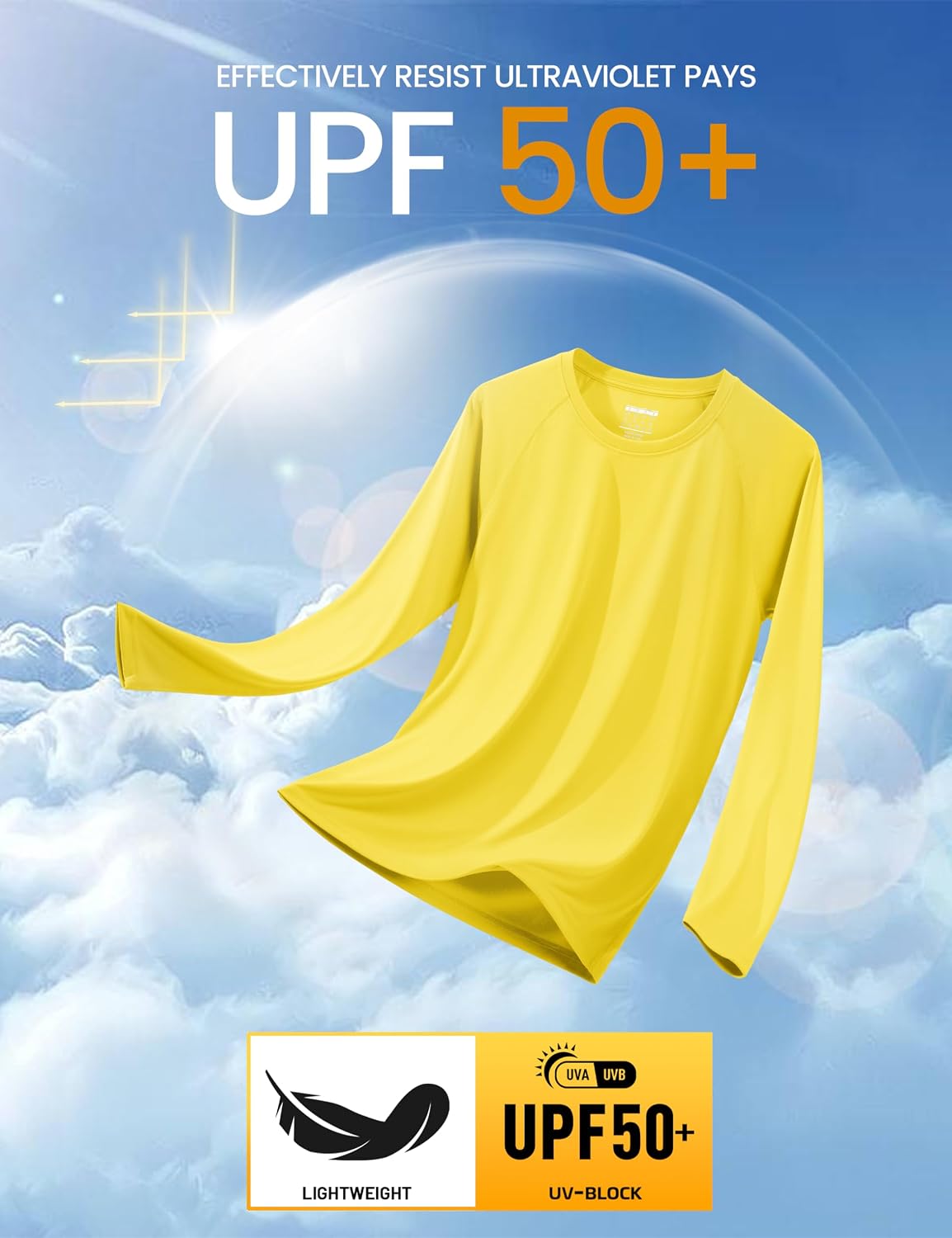 Detalle de MAGCOMSEN Men's Long Sleeve UPF 50+ Sun Protection Athletic Shirt