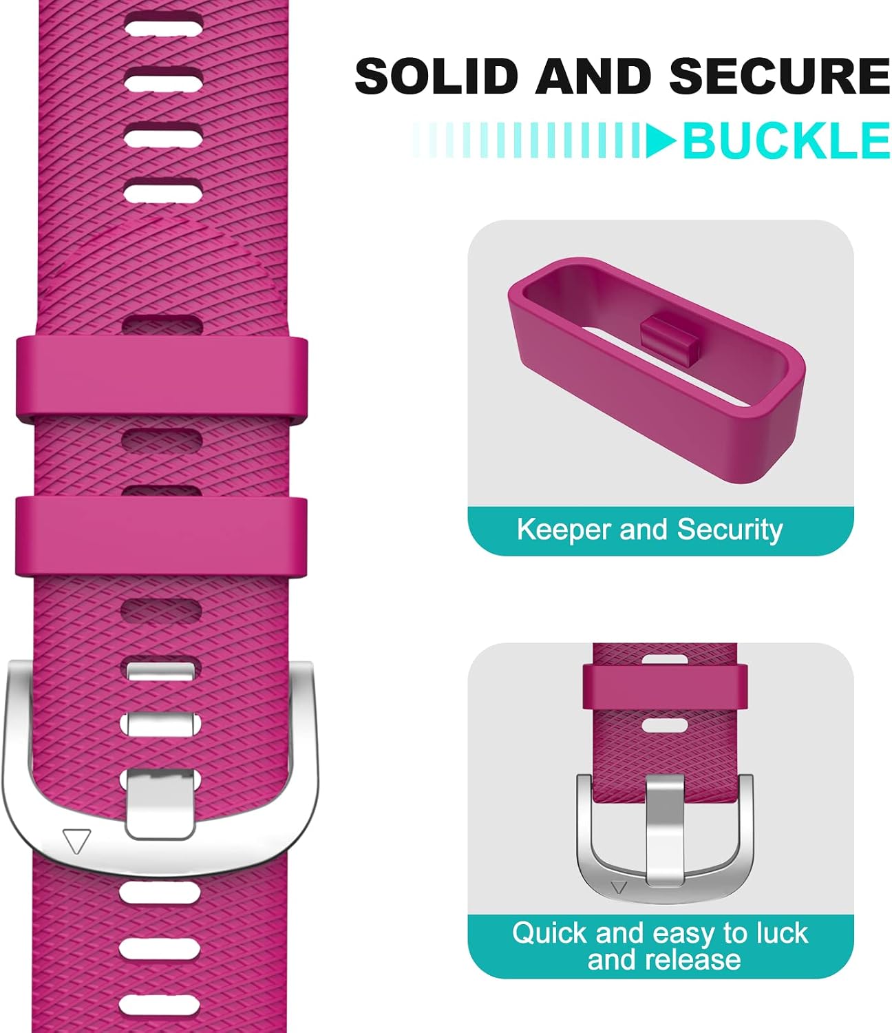 Thumbnail 3 de OVERSTEP 20mm Silicone Quick-Release Watch Strap for Garmin and Samsung Smartwatches