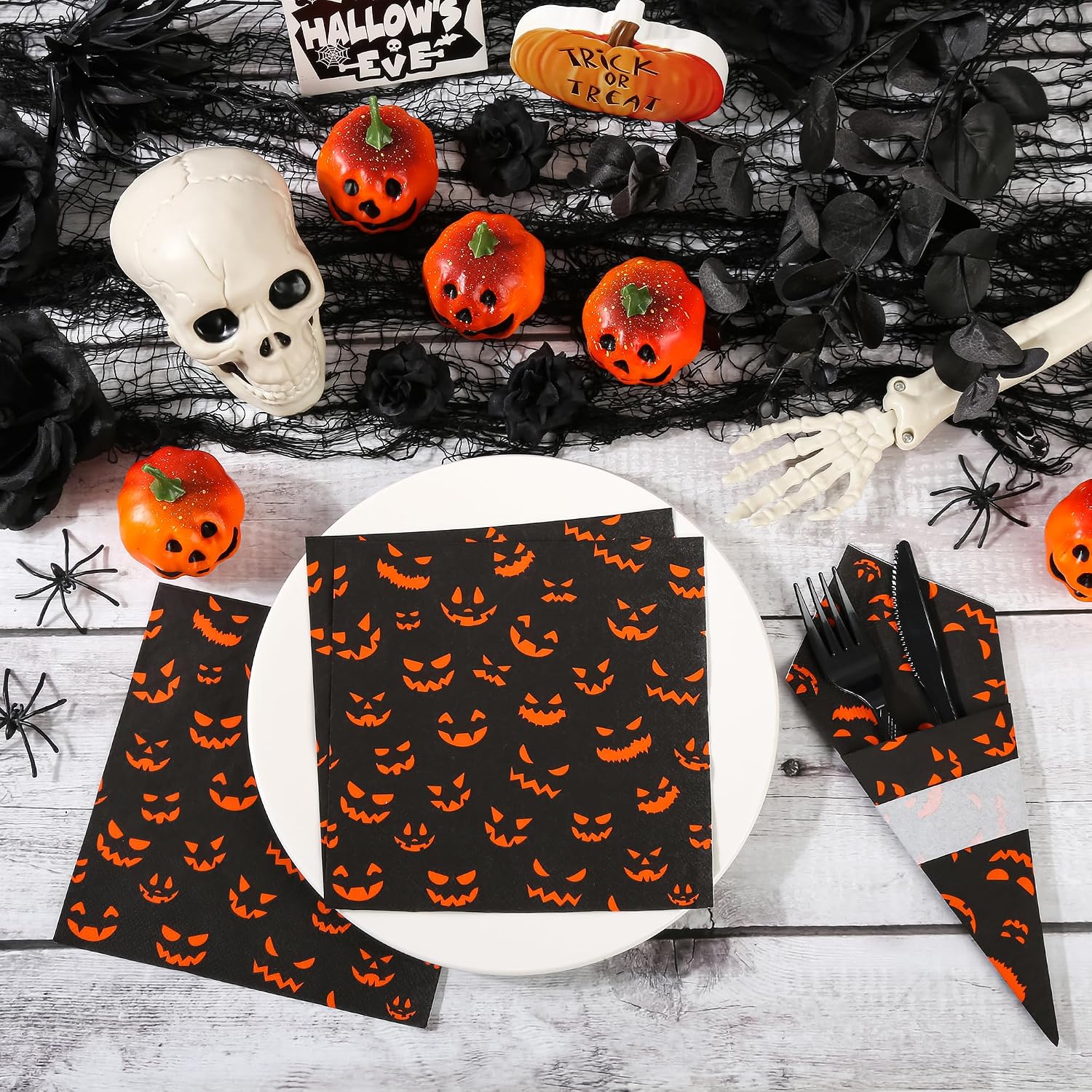 Detalle 1 de Halloween Paper Napkins, 6.5-Inch