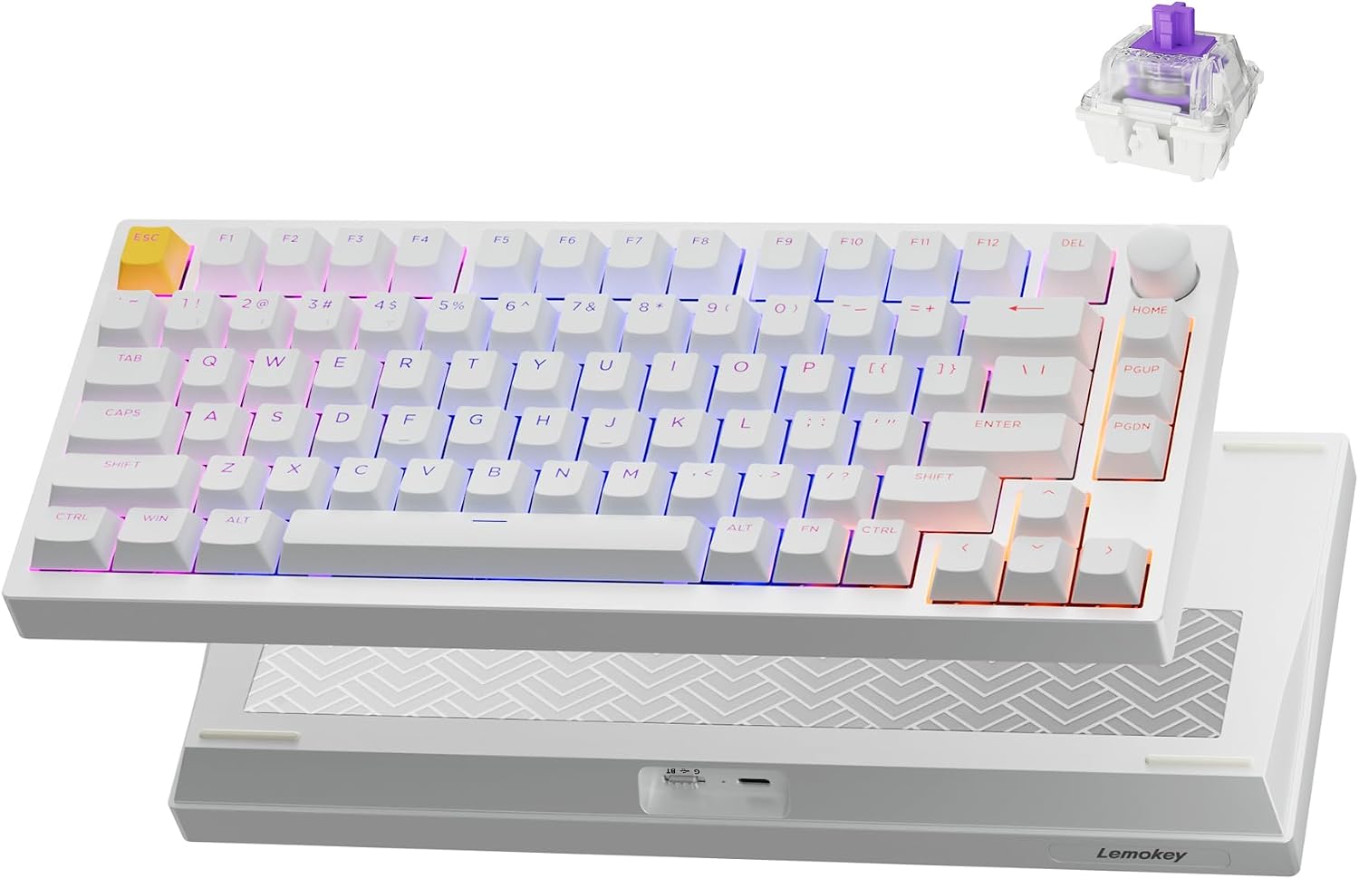 Detalle de LEMOKEY P1H-P1 P1 HE 75% Magnetic Gaming Keyboard, Aluminum, Tri-Mode