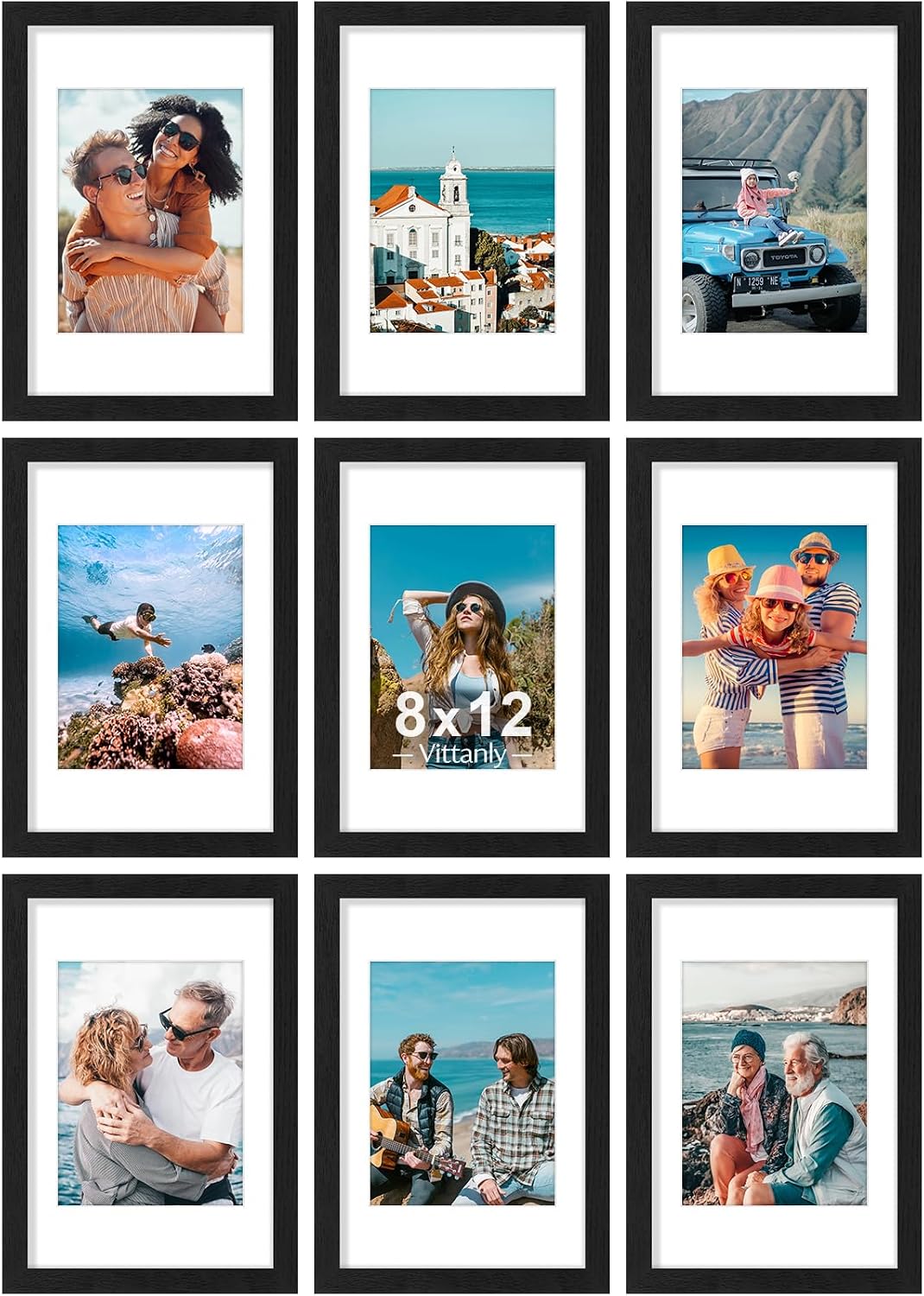 Detalle de Vittanly 8x12 Picture Frames Set of 9