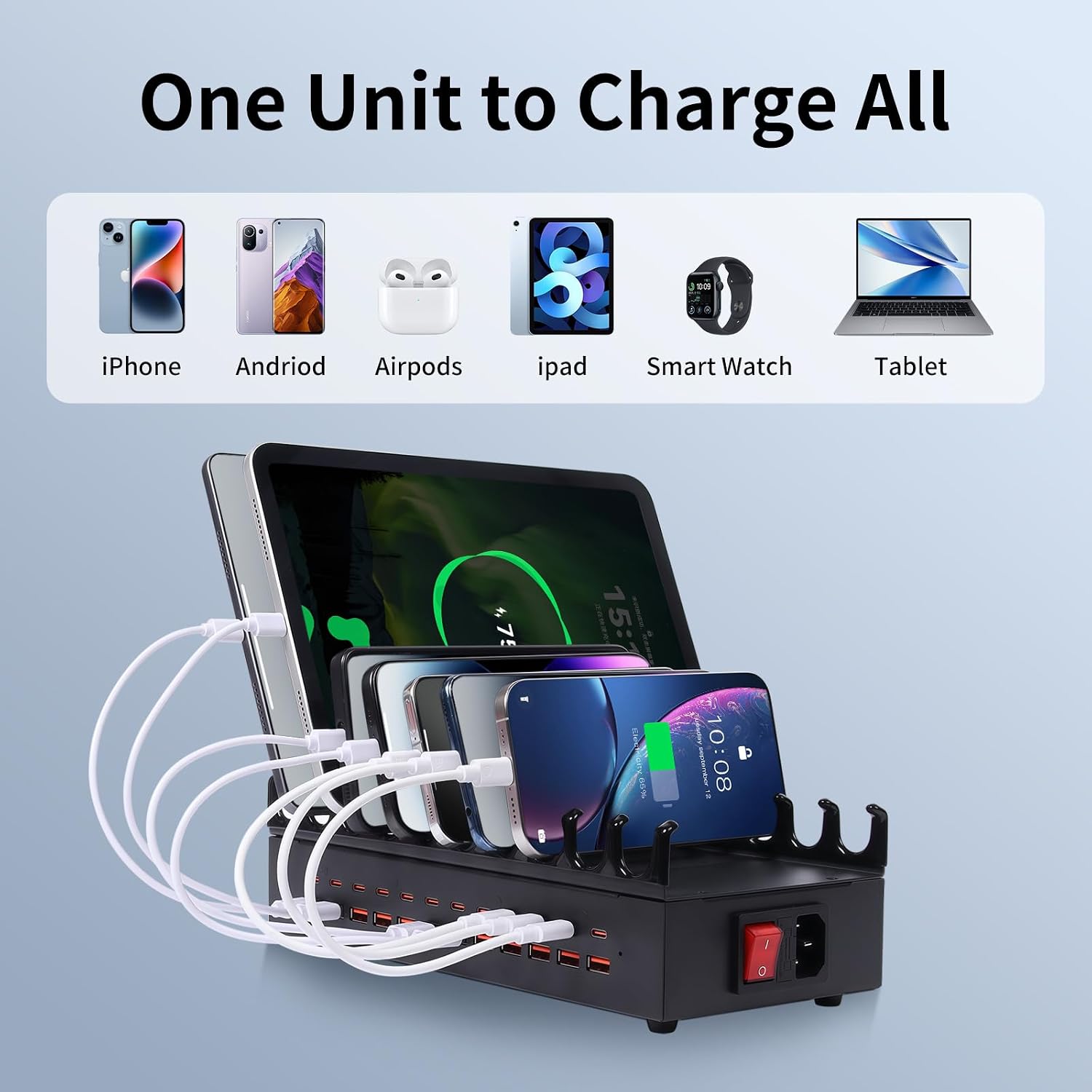 Thumbnail 4 de Yoodarmx 300W 24-Port USB Charging Station