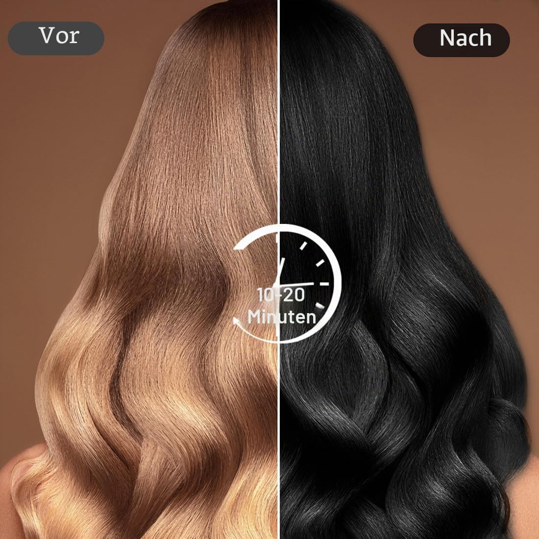 Detalle de JELMOK Haarfärbeshampoo 3in1 – 500 ml Schwarz, gegen Grauhaar, sofort sichtbar