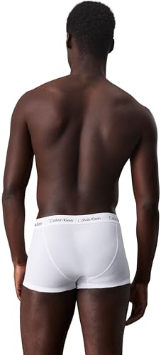 Detalle 2 de Calvin Klein Men’s 3 Pack Low Rise Trunks Underwear – Multicolour (White / B&W Stripe / Black), XL