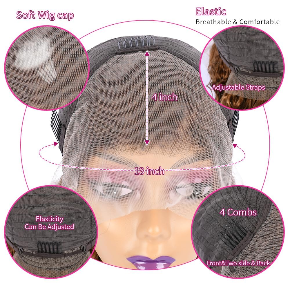 Detalle 2 de Chesma 24inch Highlight Ombre Lace Front Wig