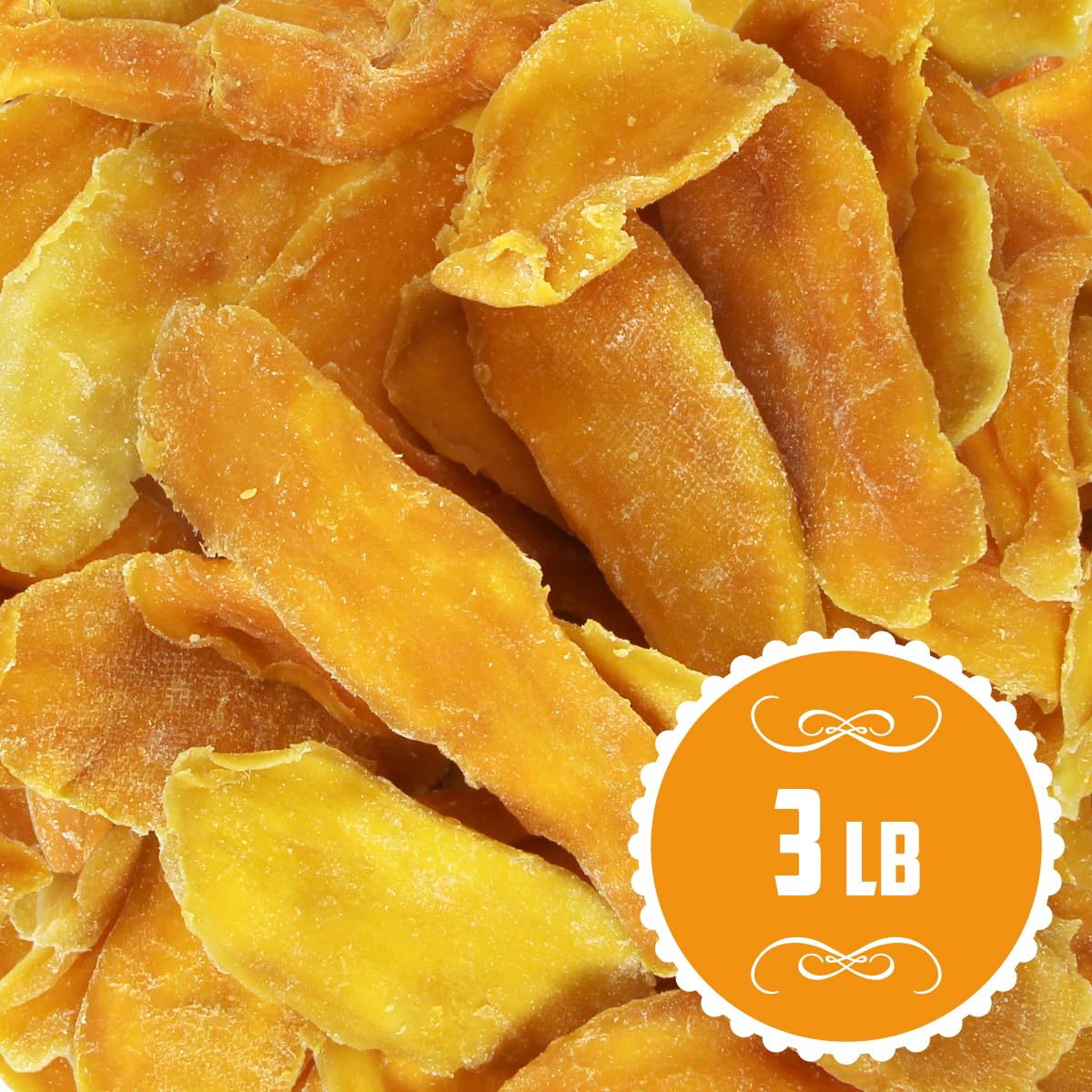 Detalle de TIVOZY Dried Mango Slices, 3 lb Soft and Chewy Vegan Snack