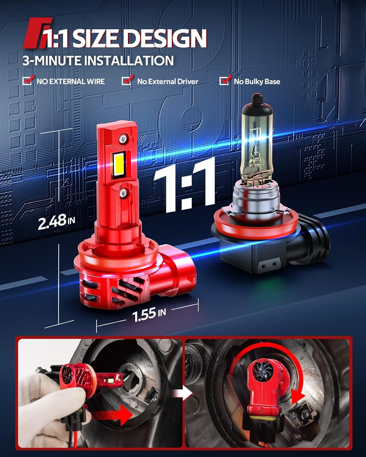 Thumbnail 3 de Torchbeam H11 Bulbs Kit 45000 LM