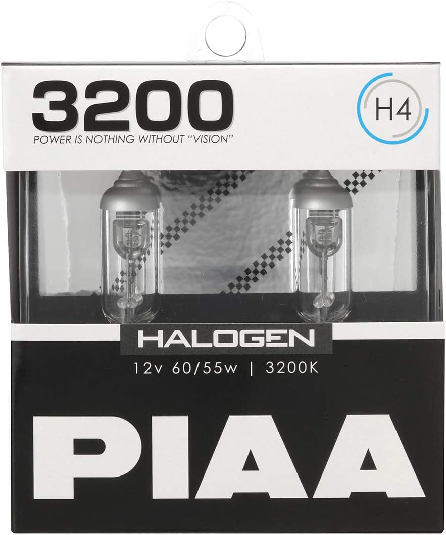 Detalle 2 de PIAA HS604 H4ハロゲンバルブ 3200K 車検対応 12V 60/55W 2個入り