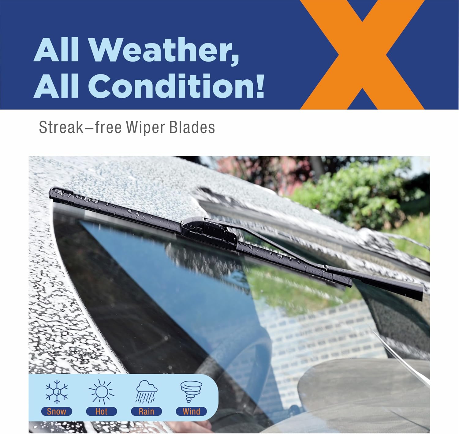 Detalle de ICEXSNOW silicone wiper blades, 24-inch