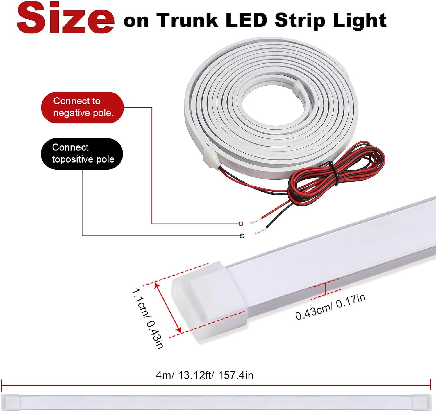 Detalle 1 de GPJYD Kofferraum Lichtstreifen 4m LED