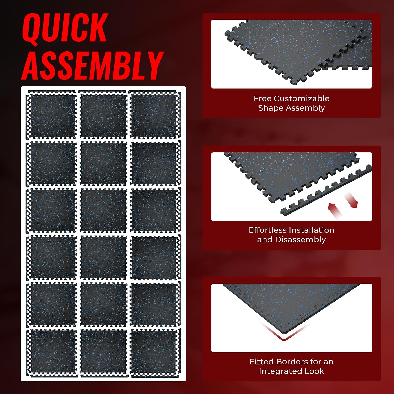 Thumbnail 6 de SUPERJARE 0.79" Extra-Thick Exercise Mats for Home Gym 🏷