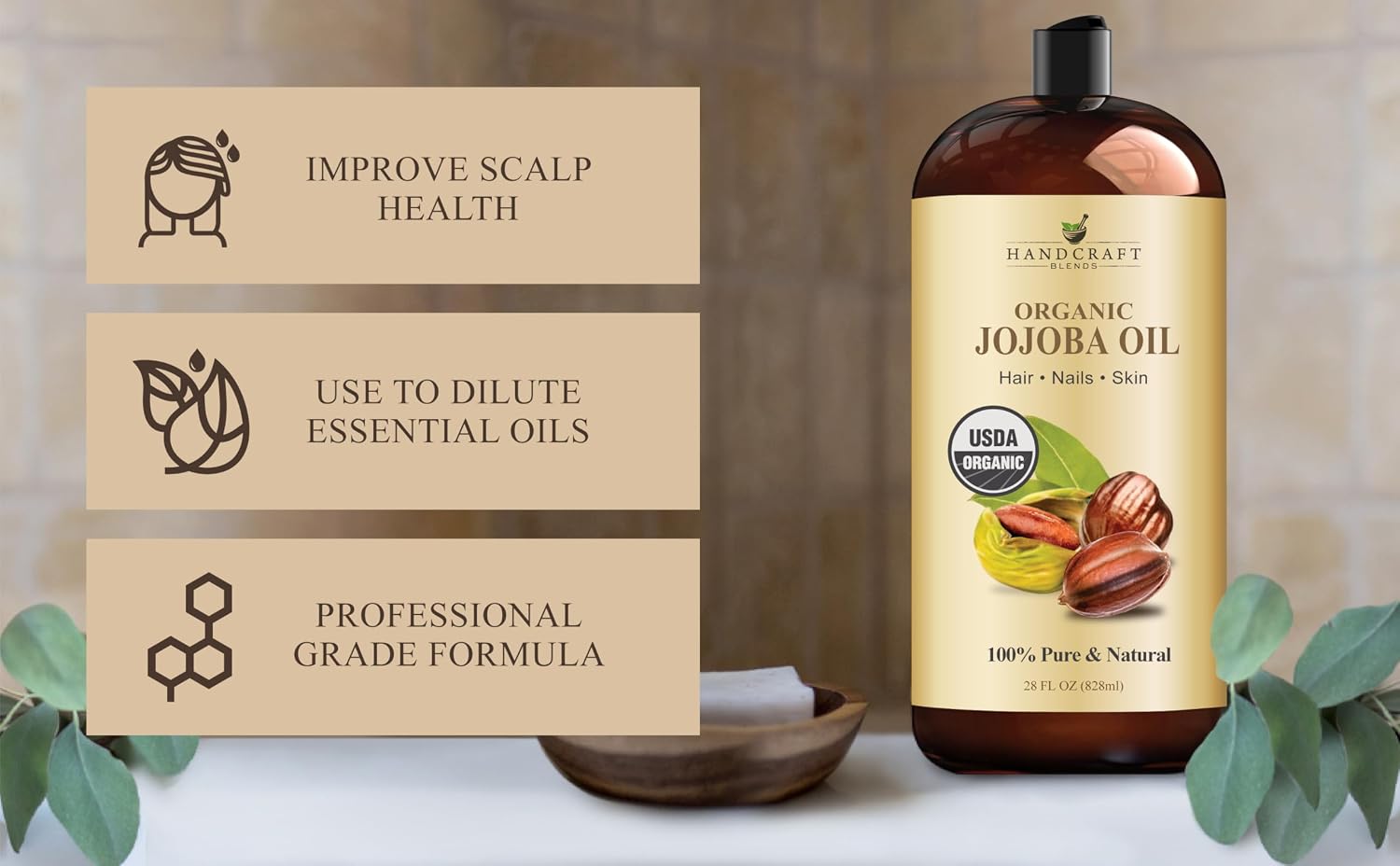 Detalle 2 de Handcraft Blends Jojoba Oil 28 Fl Oz