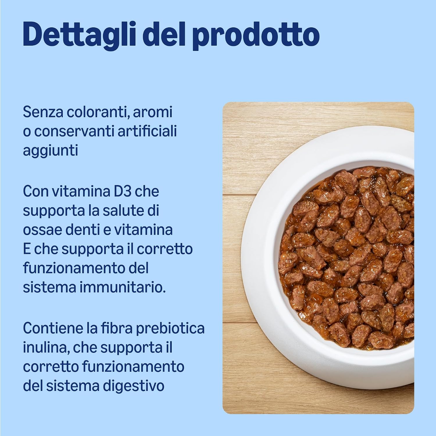 Detalle de By Amazon Alimento completo per cani anziani, Selezione di carne in gelatina, 4.8 kg (48 sacchetti da 100 g)