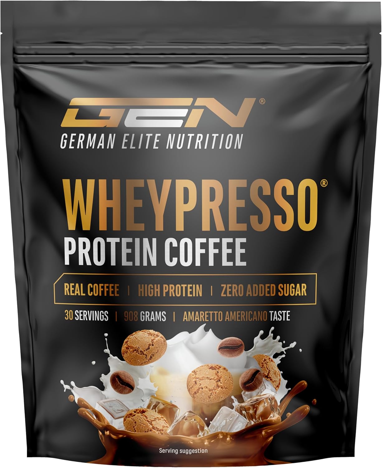 Thumbnail 6 de Wheypresso Protein Coffee Caramel – Proteingetränk mit Whey-Konzentrat & Isolat (908 g)