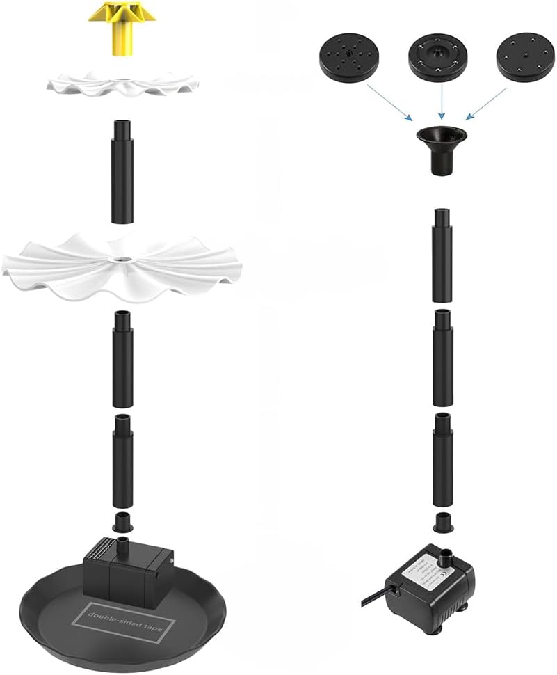 Detalle de Solar-Teichpumpe Außen 2,5W – Springbrunnen und Vogelbad-Dekoration