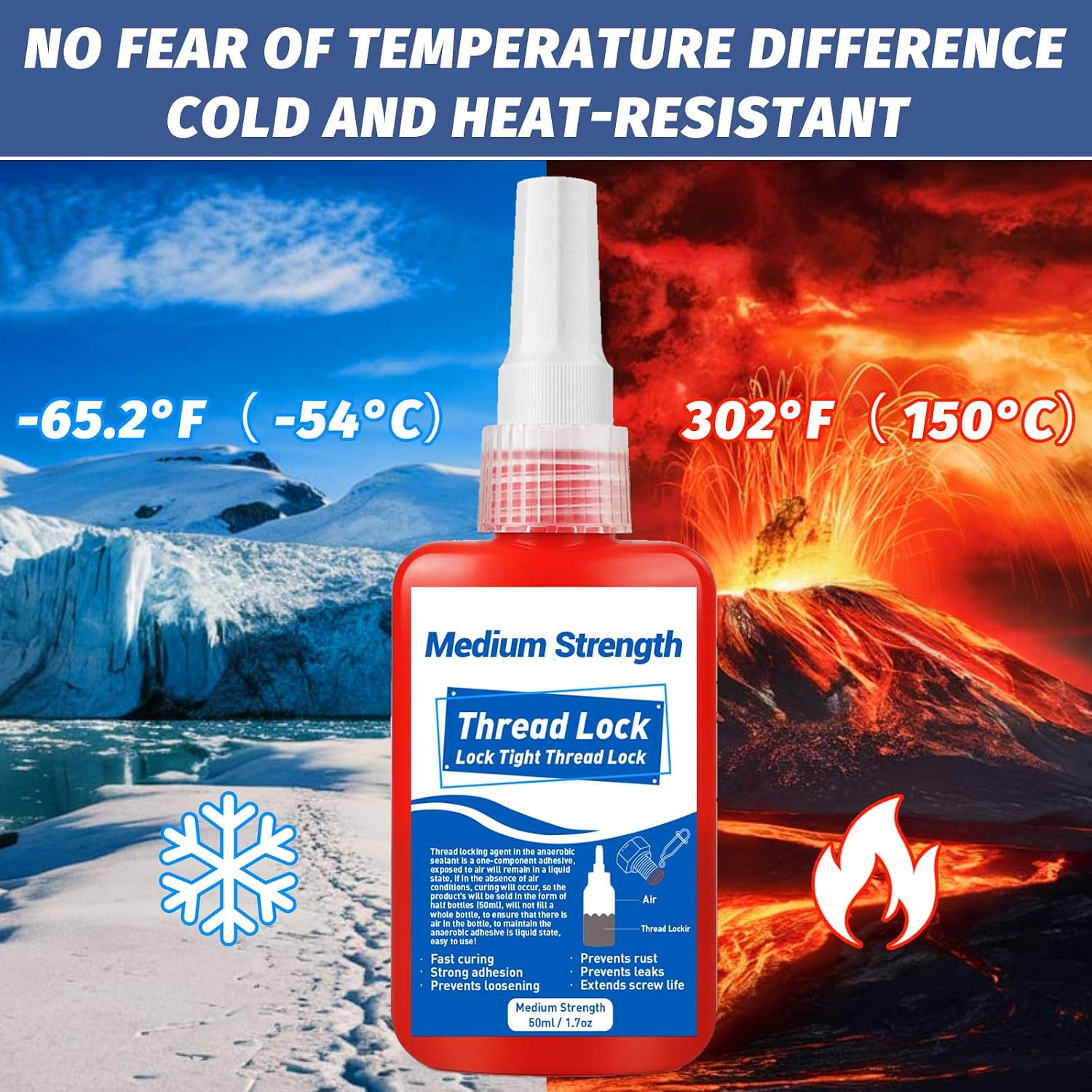 Detalle 2 de 1DFAUL 100 ml Medium-Strength Threadlocker for Metal Fasteners