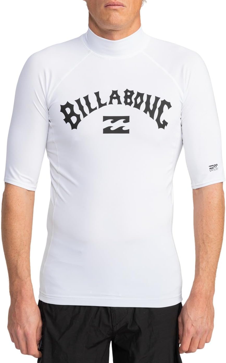 Detalle 2 de Billabong Logo Surf S/SL Surf Tee Uomo – Rashguard a maniche corte con UPF 50+