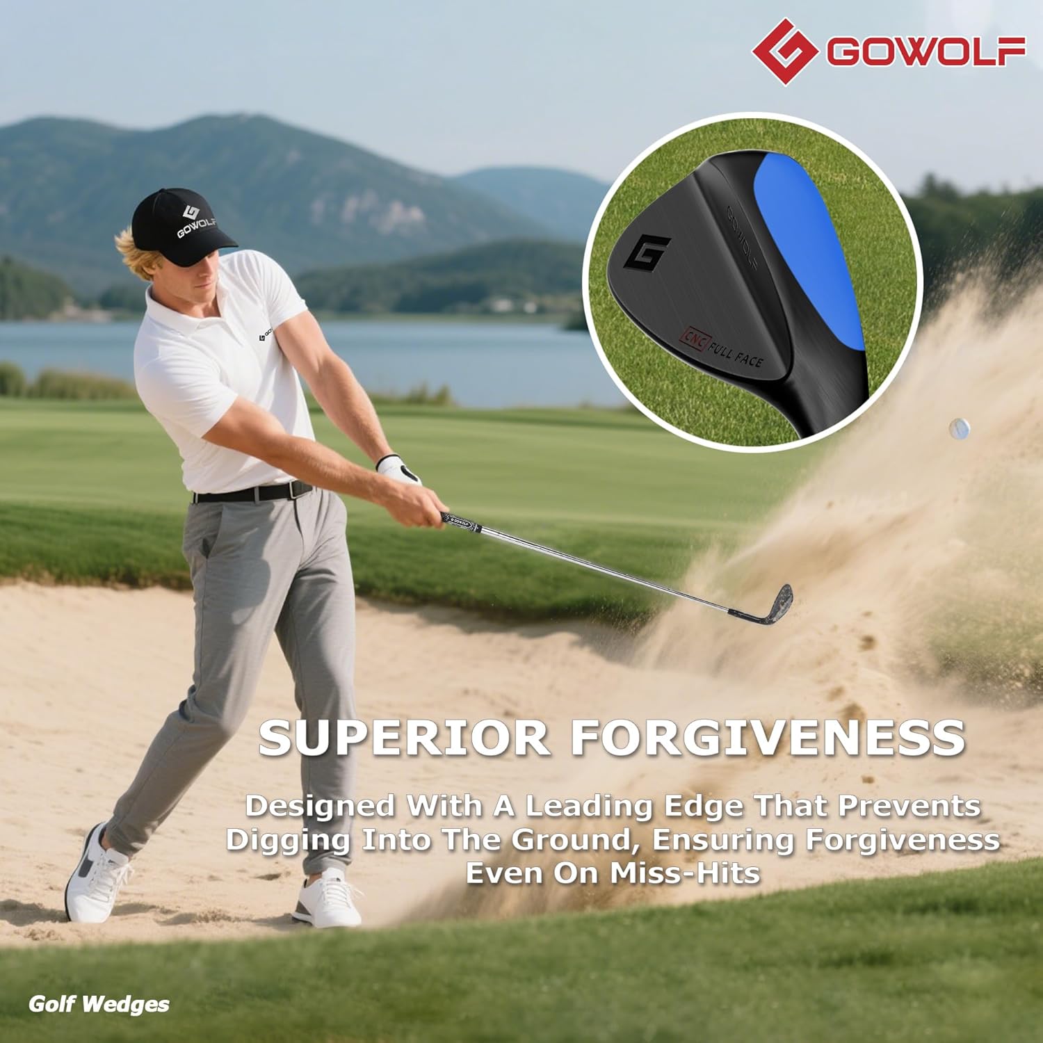 Thumbnail 4 de Gowolf Forged CNC-Milled Golf Wedges (50–60°) + 69° Options for Right-Hand Players