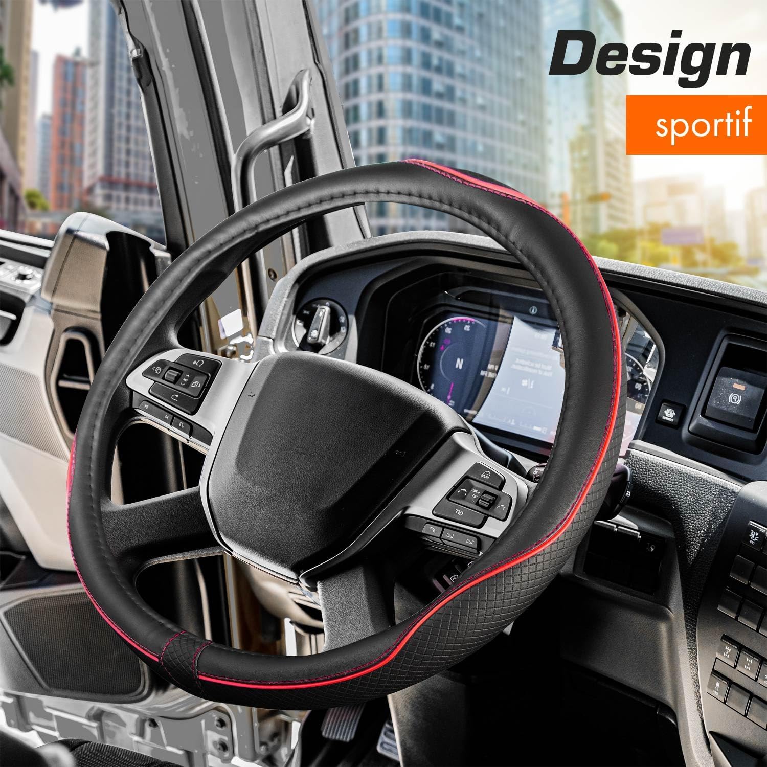 Detalle 2 de Upgrade4cars Couvre Volant Camion 44-46 cm đźšš