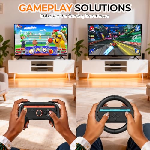 Detalle 1 de Retear Retear Kit Accesorios Switch 2 17 en 1: mandos, protectores, agarres y funda de transporte