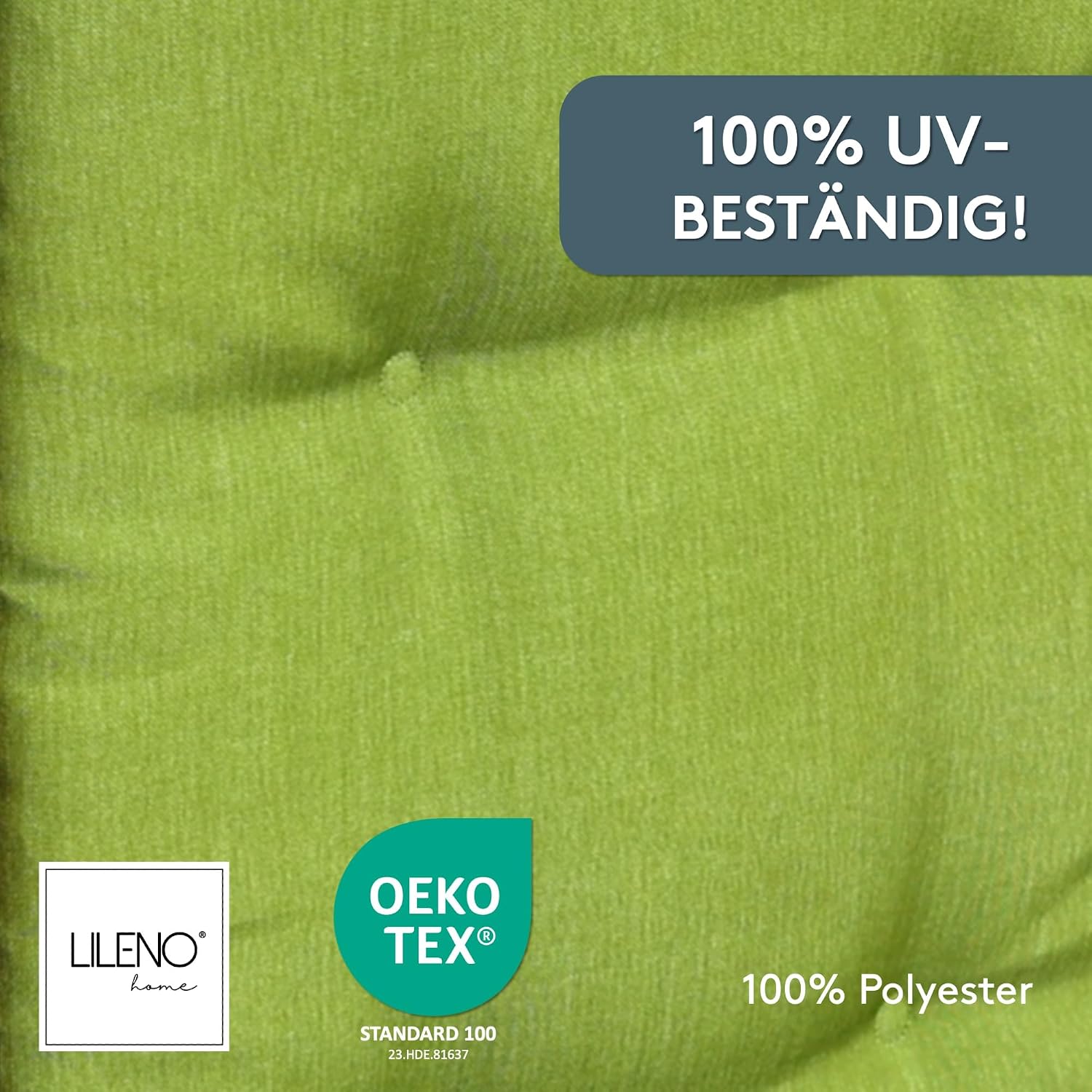Thumbnail 6 de LILENO HOME Gartenstuhl Auflagen (2er-Set) für Niedriglehner – Karo Blau