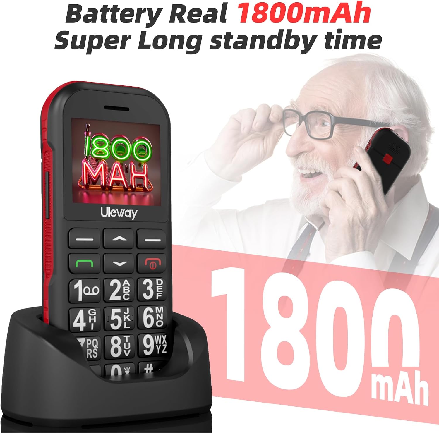 Thumbnail 1 de Telefono 4G per anziani T190 con SOS