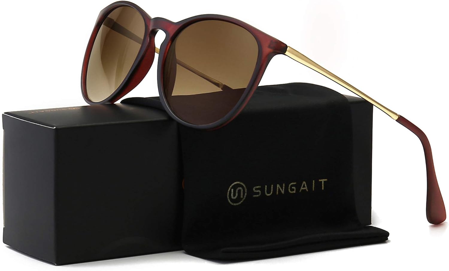 Thumbnail 6 de SUNGAIT Vintage Runde Damen Sonnenbrille 55 mm