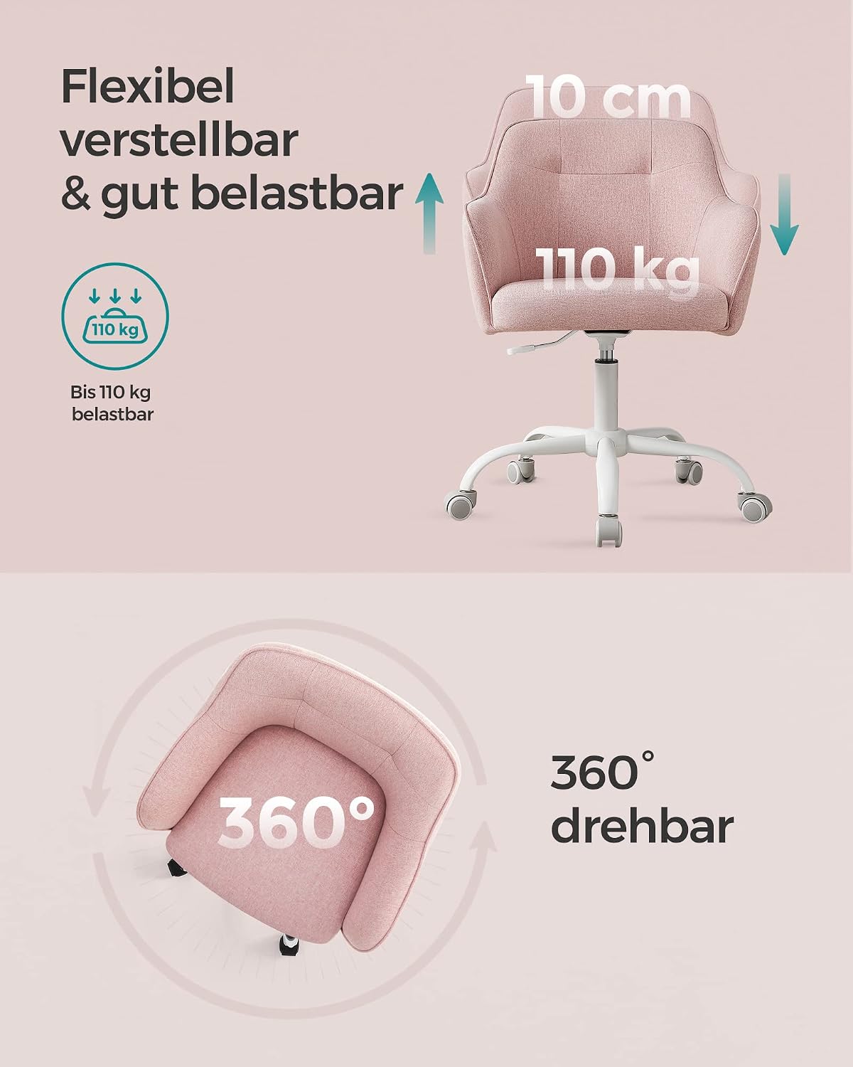 Thumbnail 5 de Homeoffice-Drehstuhl höhenverstellbar bis 110 kg