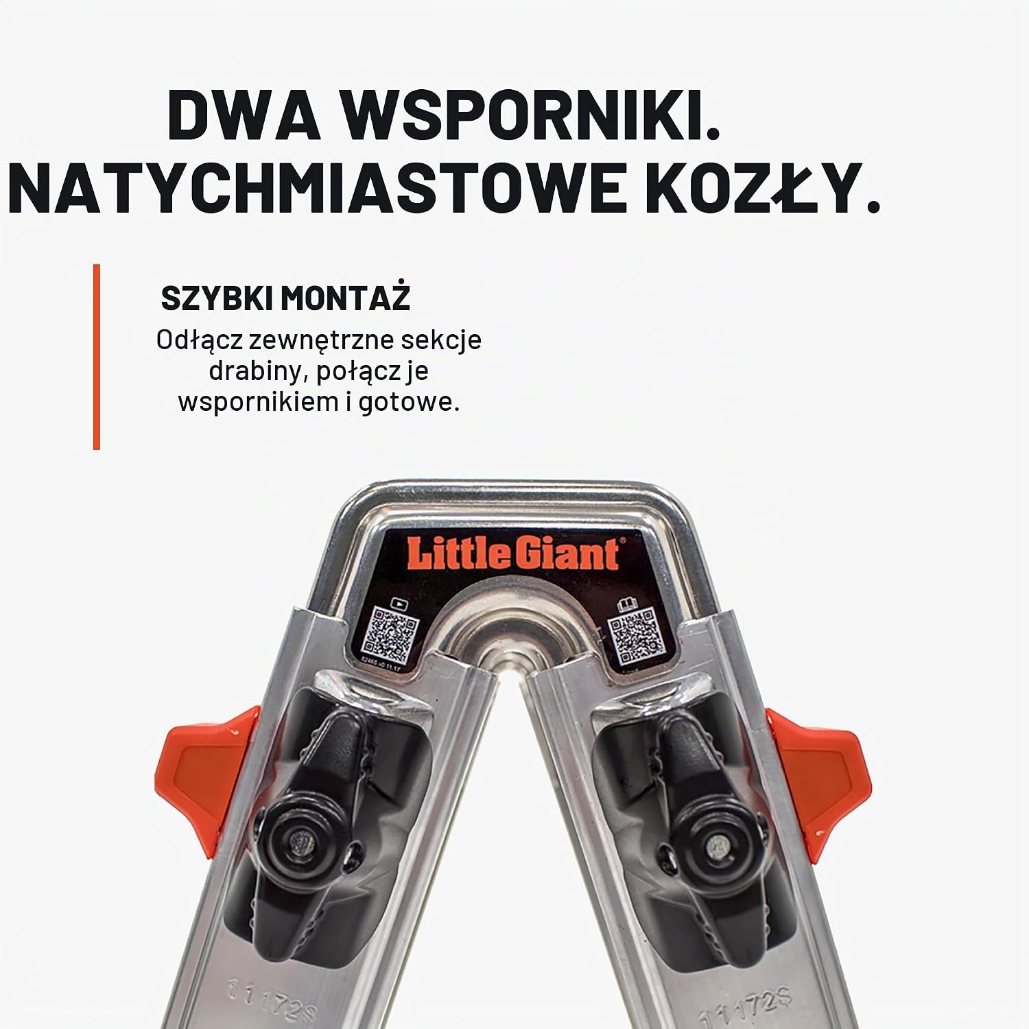 Detalle 2 de Little Giant wsporniki kozłów drabinkowych do aluminiowych drabin przegubowych