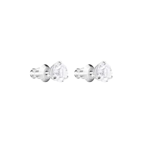 Thumbnail 2 de Swarovski Pendientes de botón Solitaire redondos, blancos 💍