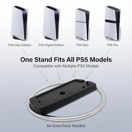 Thumbnail 1 de Ailah Soporte Vertical para PS5 (PS5 Slim y PS5 Pro), base estable antideslizante en negro