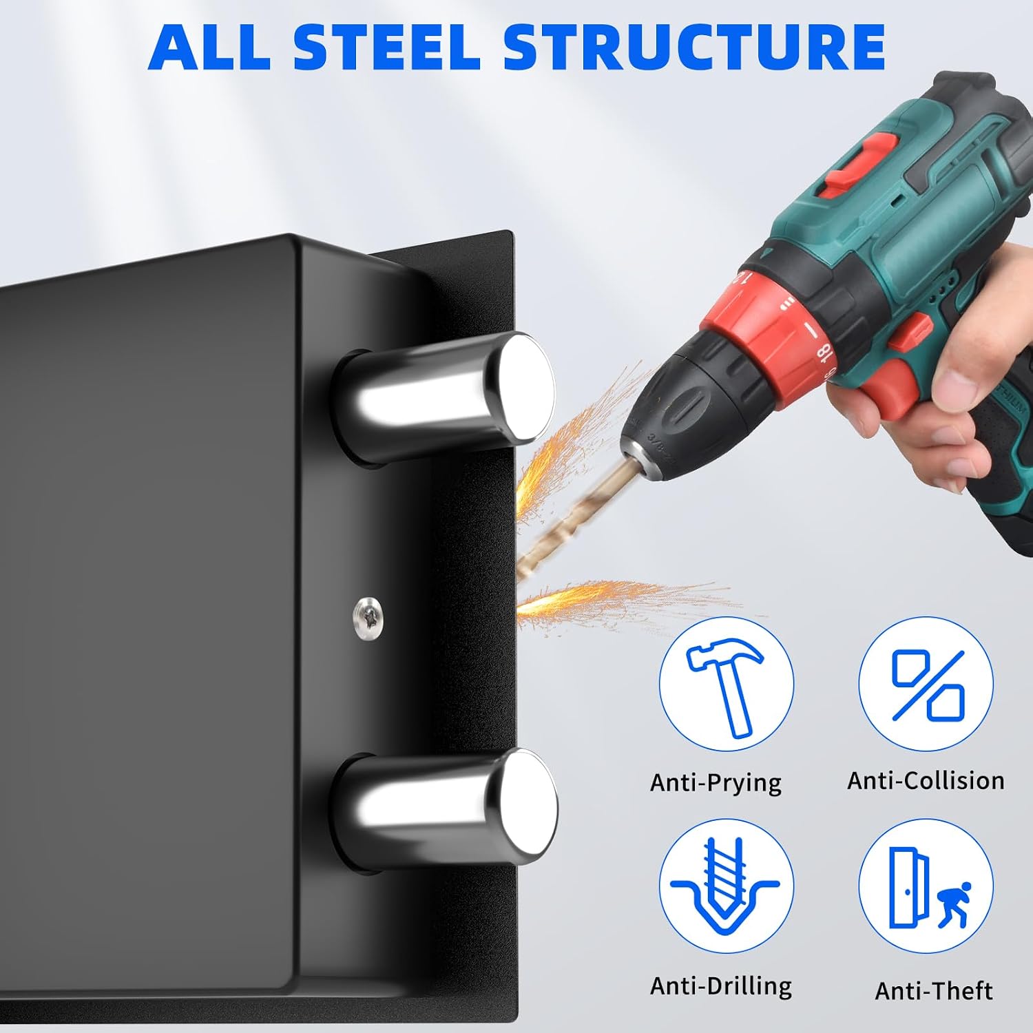 Thumbnail 5 de Digital Electronic Cash Money Safe Box 6.6L