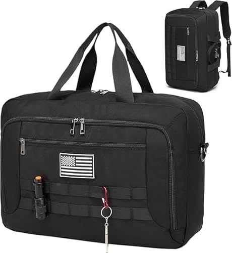 Detalle de seyfocnia 3-in-1 taktischer Rucksack mit 17,3-Zoll-Laptoptasche (umwandelbar als Aktentasche/Handgepäck)
