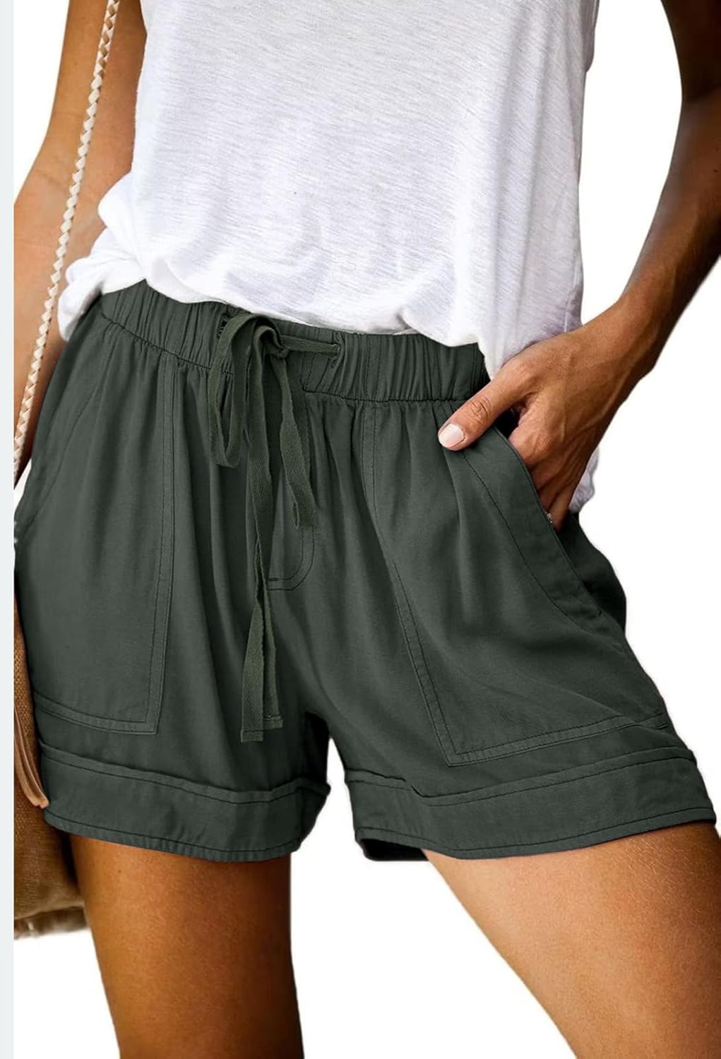 Thumbnail 5 de Wielsscca Women's Drawstring Shorts – Lightweight Summer Casual Shorts with Pockets