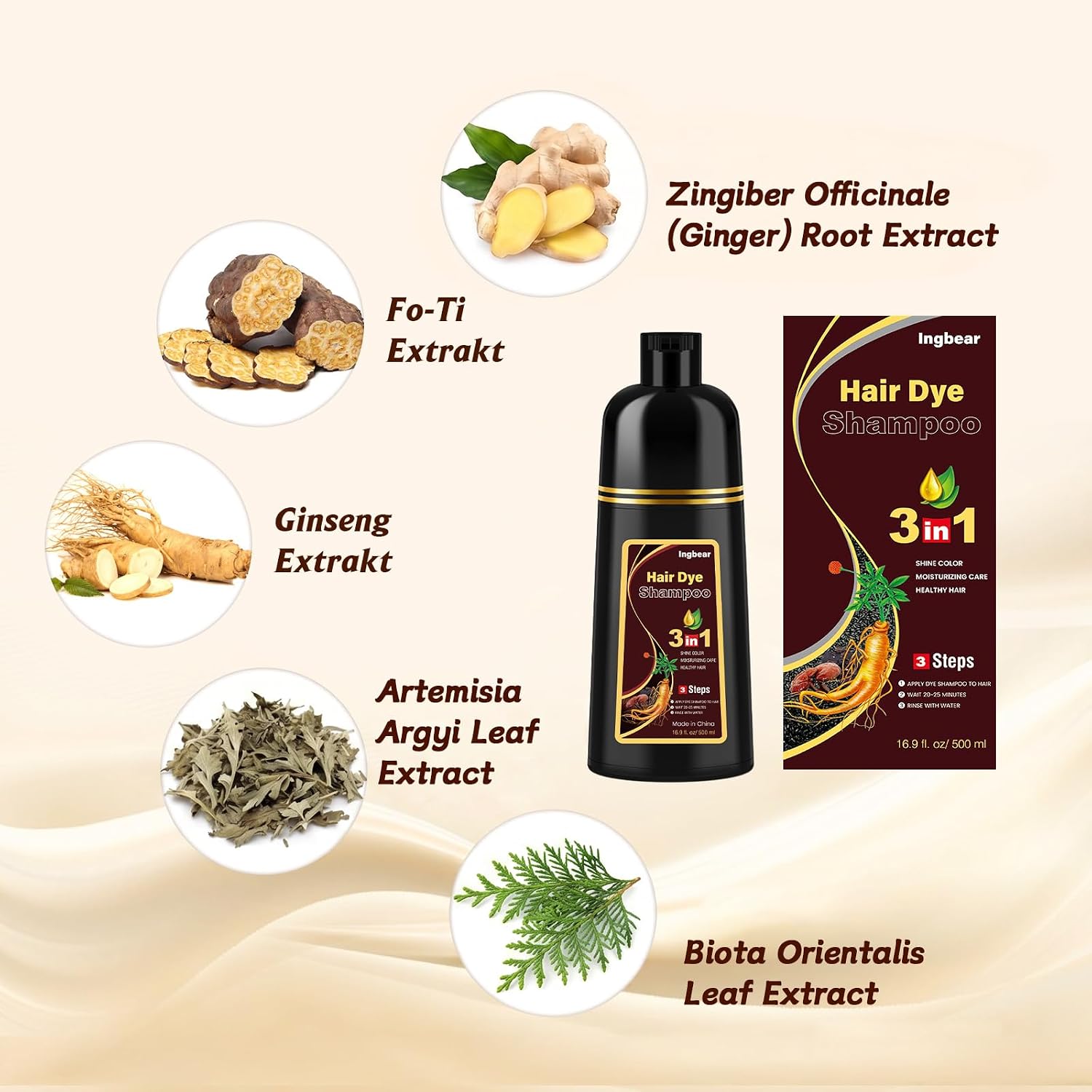 Thumbnail 2 de Haarfarbe Dunkelbraun Haarfärbeshampoo 500ml