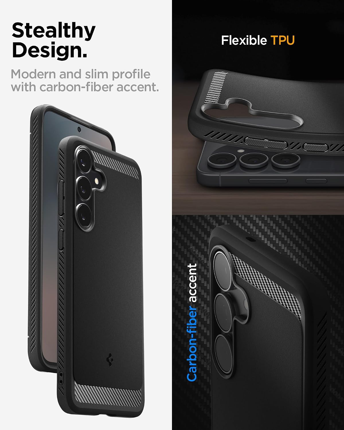 Thumbnail 6 de Spigen Rugged Armor compatibile con Galaxy S25 FE – Cover Rugged Armor in nero opaco