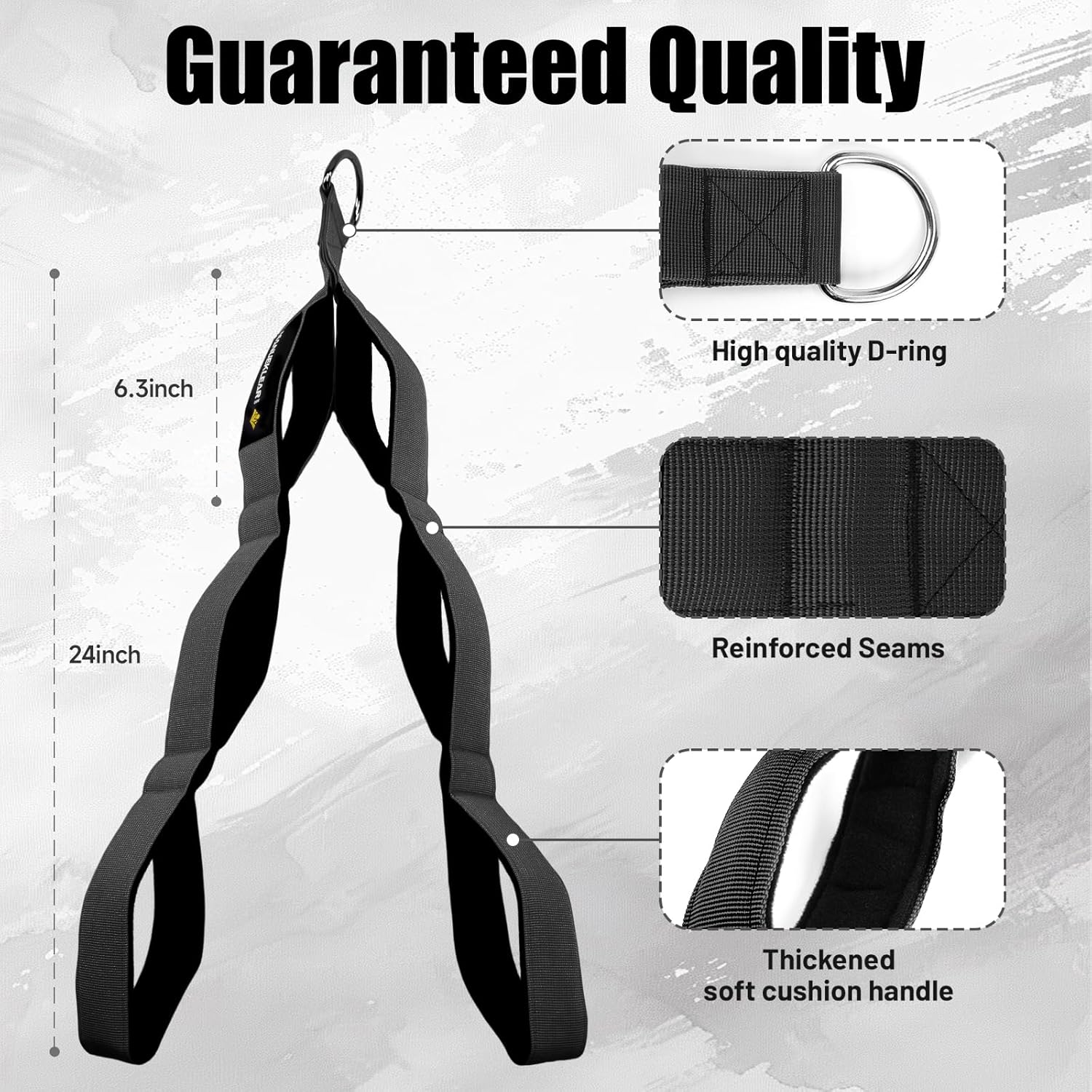 Detalle de MANUEKLEAR Tricep Rope Cable Attachment Handles – Greater Range of Motion