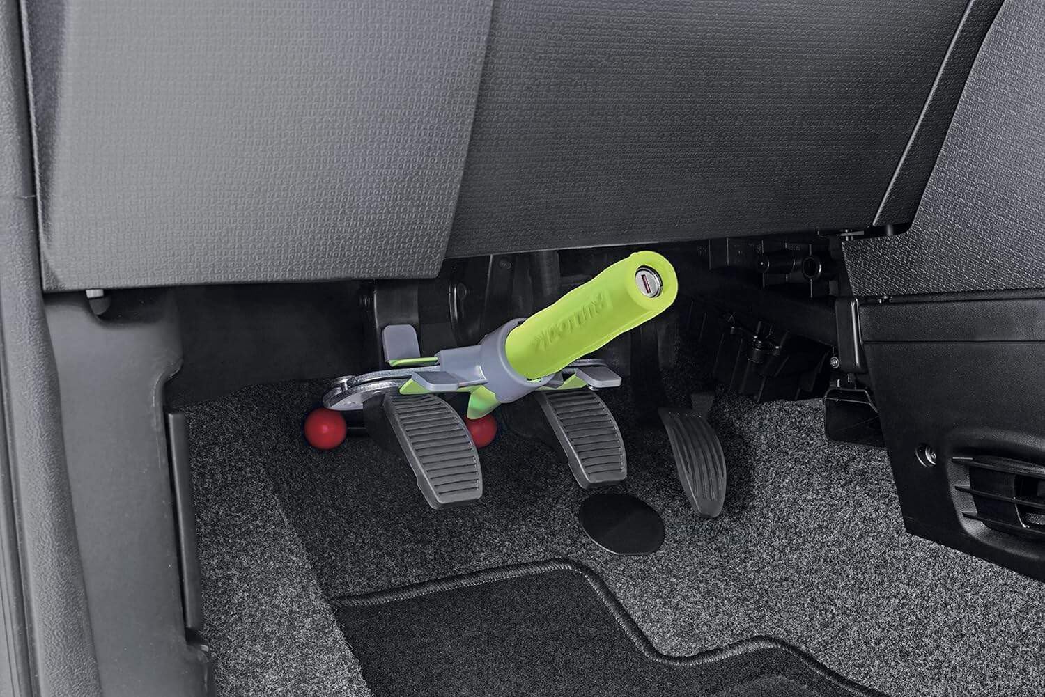 Detalle de Bullock Excellence X – mechaniczna blokada pedału ze stali węglowej, żółta