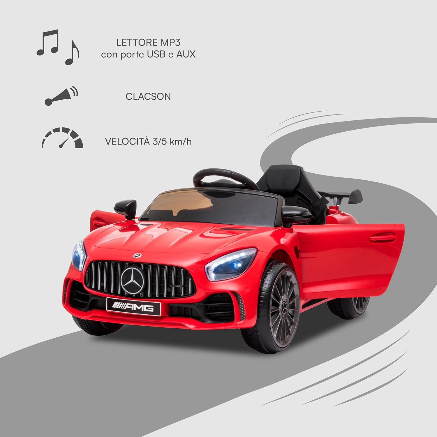 Thumbnail 2 de Baroni Toys Mercedes AMG Sport: Macchina Elettrica per Bambini 12V da 1–4 anni