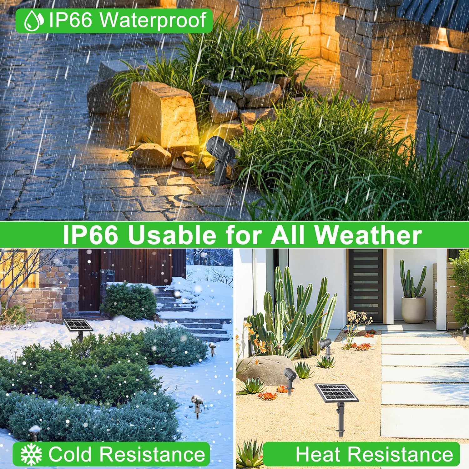 Thumbnail 5 de MEIHUA solar spot lights outdoor garden (4 in 1) 2700K warm white, IP66