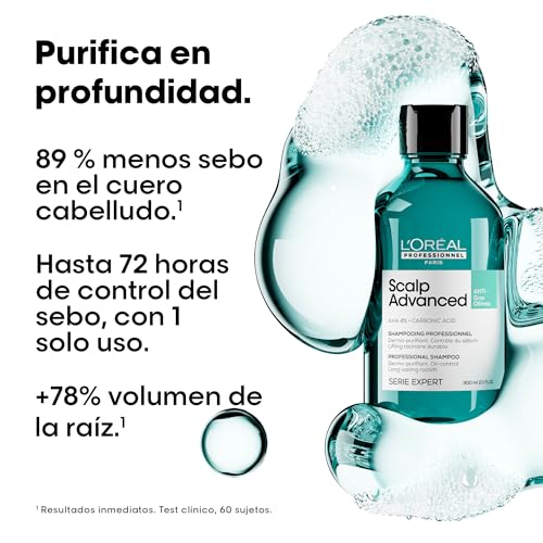 Detalle 2 de L’Oréal Professionnel Scalp Advanced champú antigrasa 500 ml