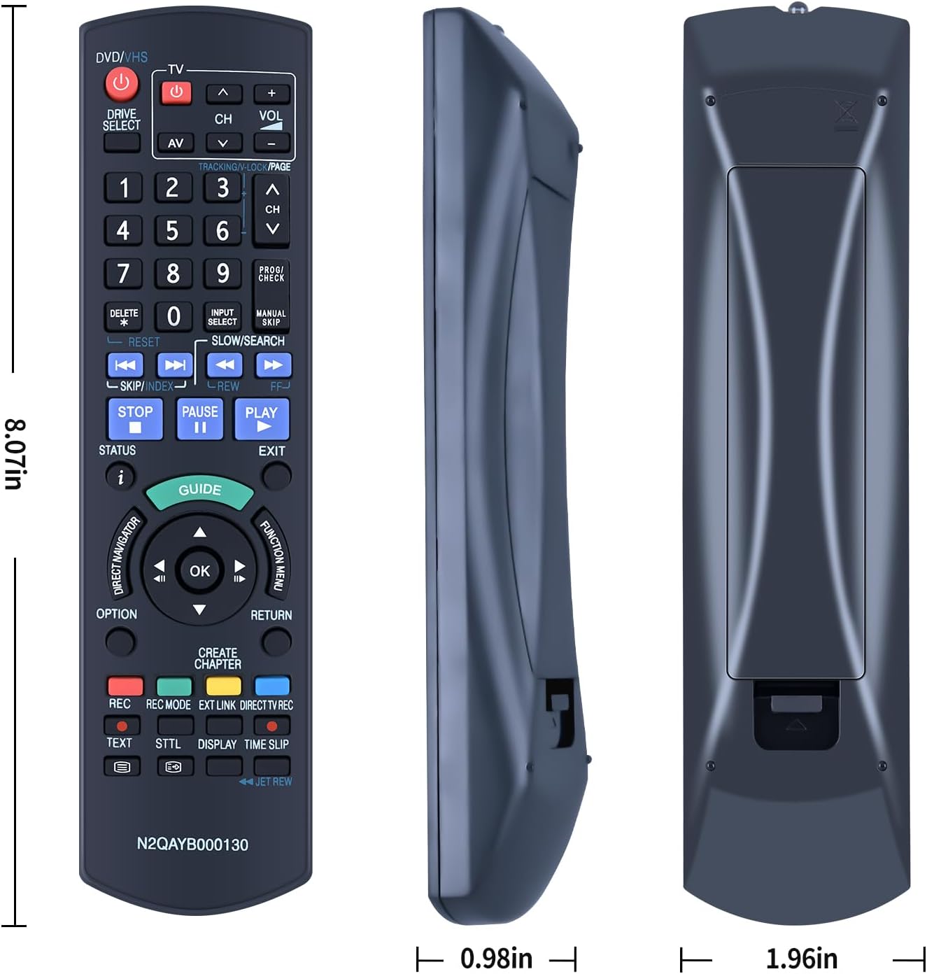 Thumbnail 4 de TCNOUMT N2QAYB000130 Replacement Remote for Panasonic DVD Recorder