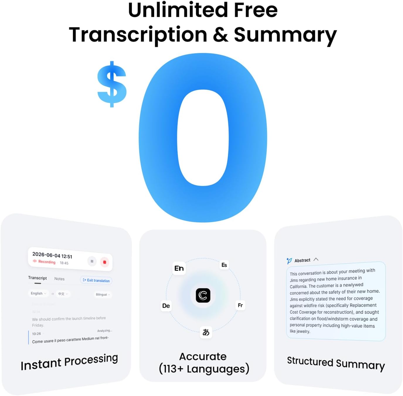 Detalle de Comulytic Note Pro AI Voice Recorder with One-Tap Recording and 113-Language Support