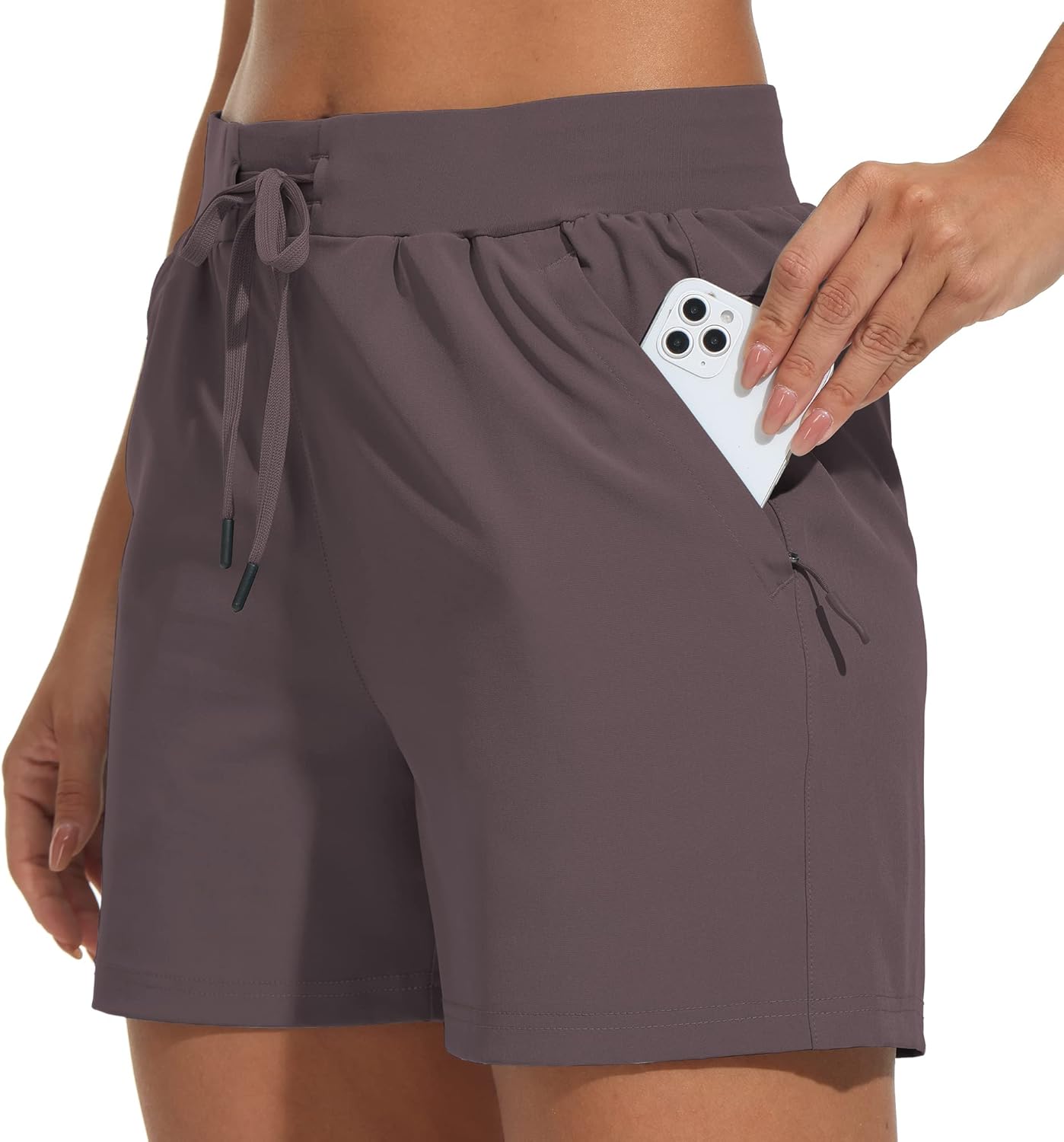 Thumbnail 3 de Shorts de Randonnée Femme - Sport Running Short à séchage rapide avec poche à fermeture