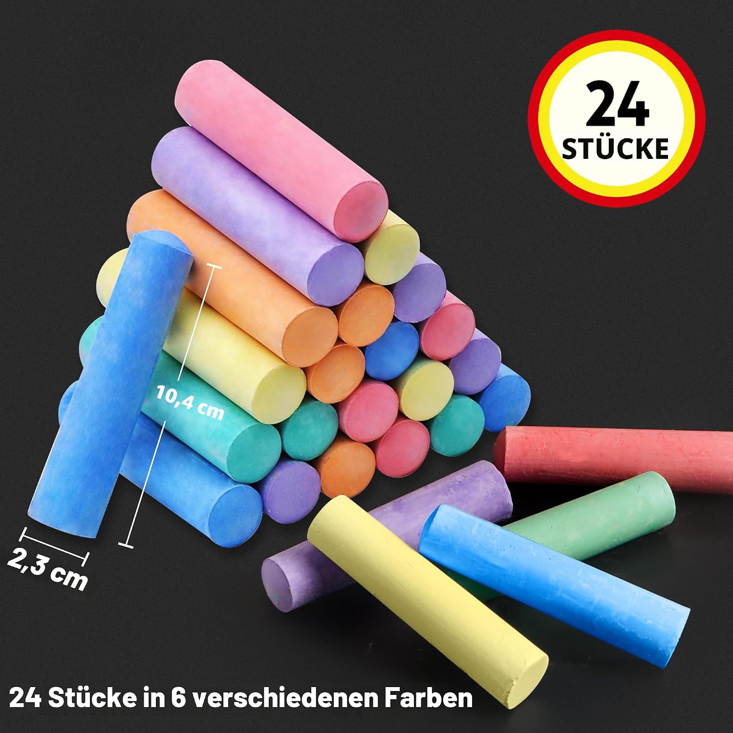 Detalle de JOYIN Straßenkreide Set 24er für Kinder