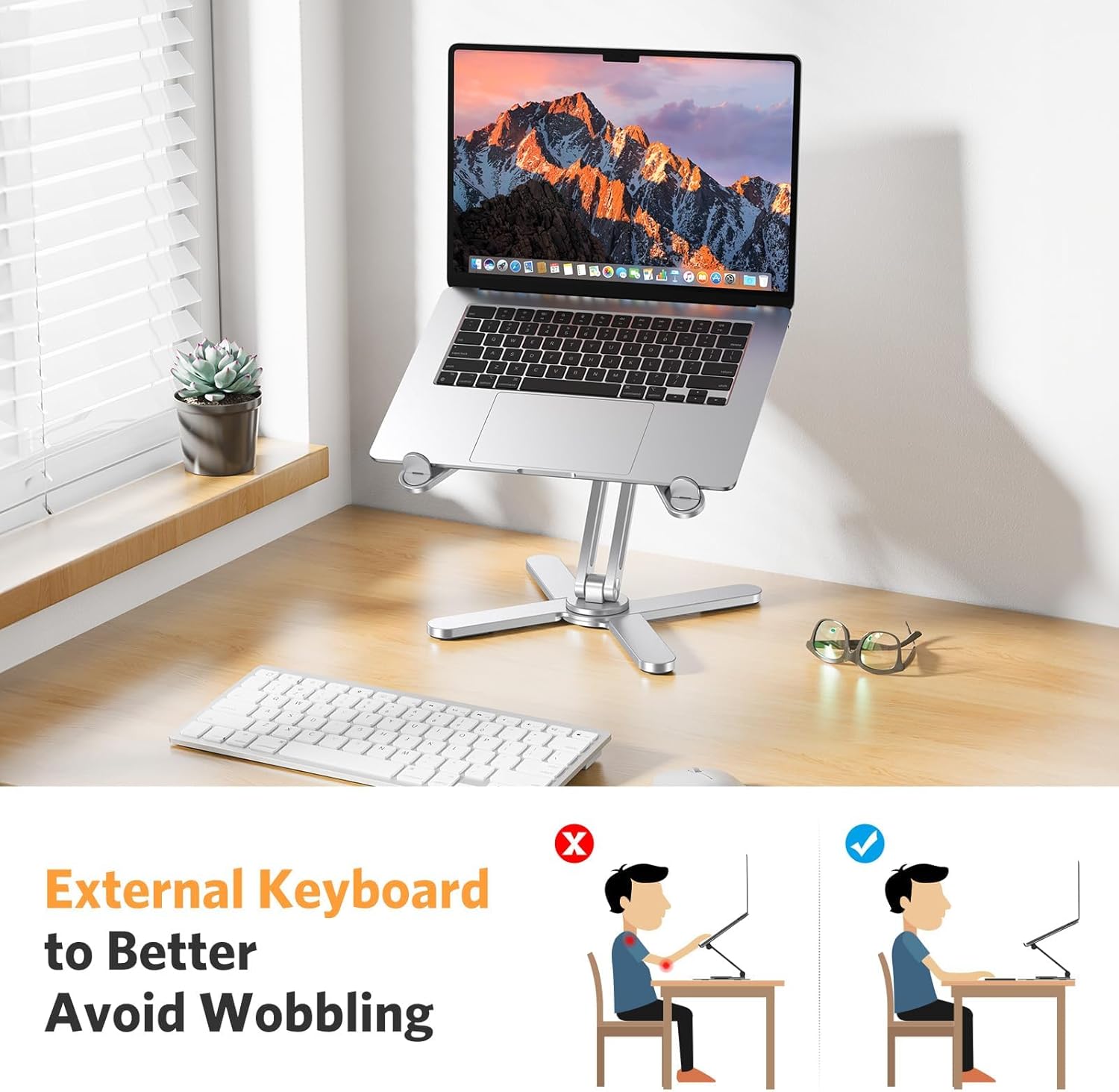 Detalle 2 de OMOTON 360° Rotating Laptop Stand 16-inch