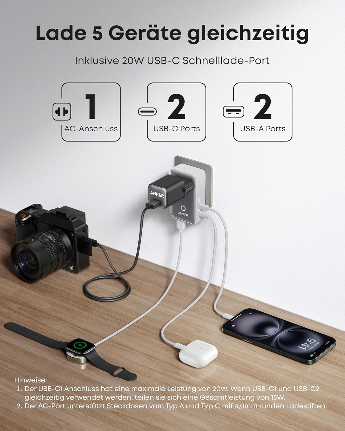 Detalle de Anker Nano Reiseadapter 20 W USB-C