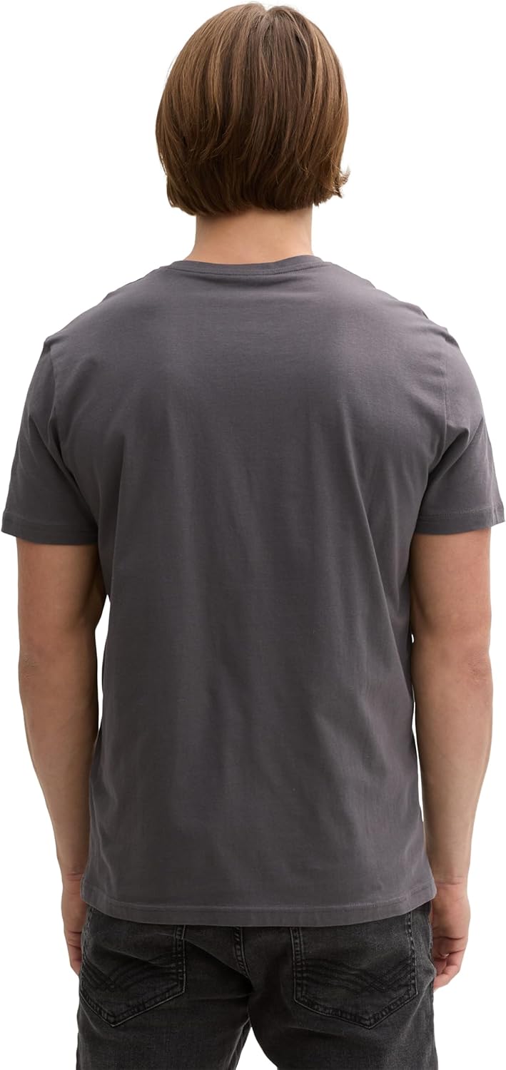 Thumbnail 3 de Tom Tailor T-shirt homme asymétrique imprimé à manches courtes